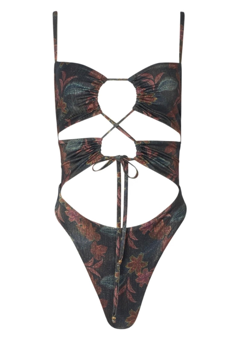 MELINA BLACK DORE CUT OUT ONE PIECE