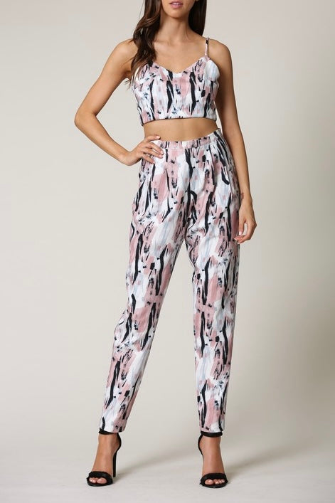 AGNES ABSTRACT PANT SET